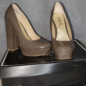 MIA Uptown Girl Taupe Platform Pumps